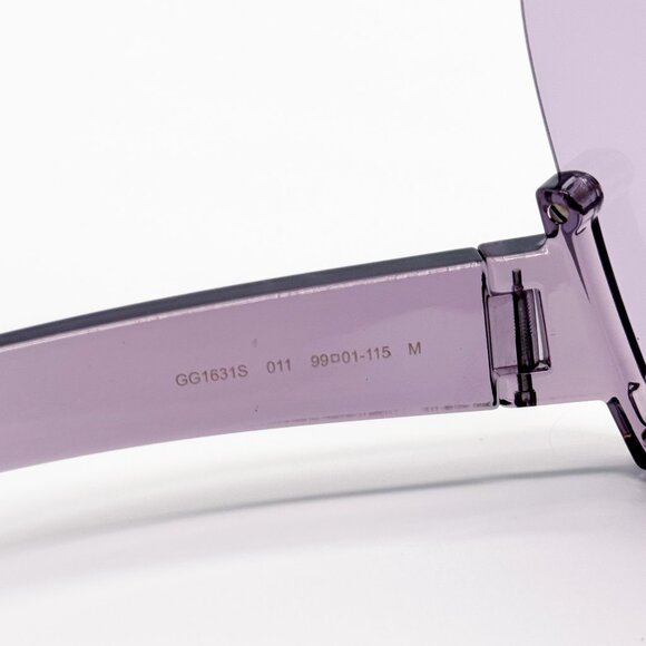NEW GUCCI GG1631S 011 SUNGLASSES WOMEN VIOLET SHIELD EYEWEAR GUCCI - Picture 10 of 12